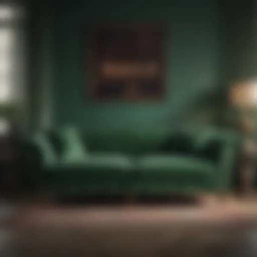 Elegant Green Velvet Sofa
