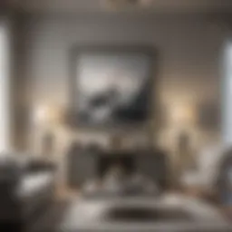 Elegant Grey Neutral Paint Color in Sophisticated Living Room