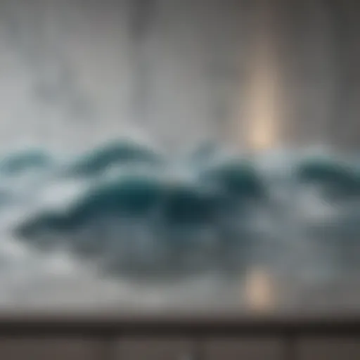 Abstract Waves Kitchen Splashback Design