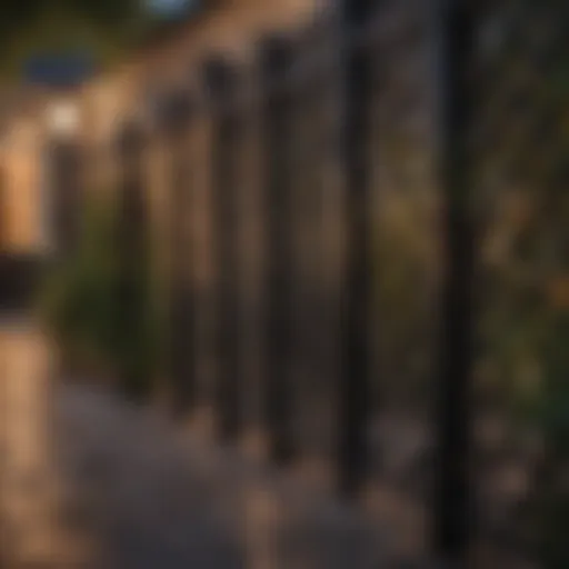 Elegant lattice fence on patio