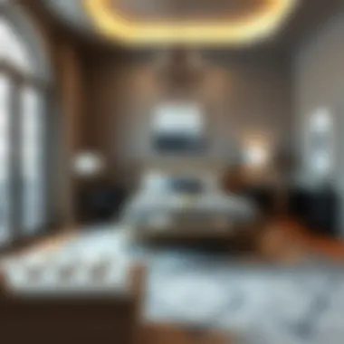 Chic master bedroom featuring a sophisticated color palette