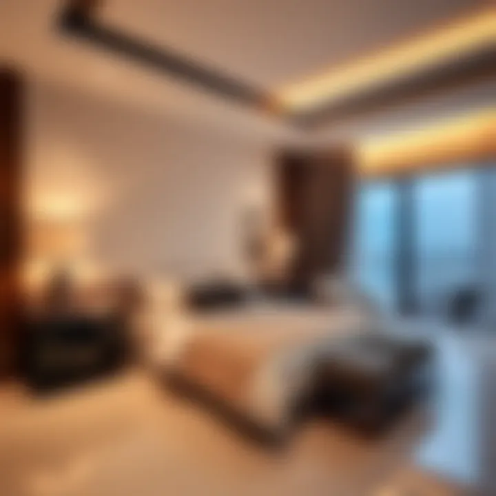 Minimalist master bedroom showcasing modern design elements