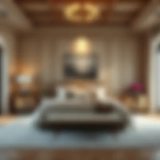 Serene master bedroom with plush bedding and elegant decor