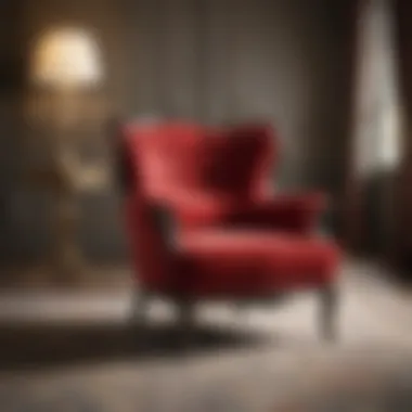 Red Velvet Accent Chair