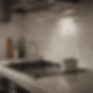 Elegant subway tile backsplash in a small kitchen