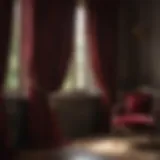 Elegant Velvet Drapes in Opulent Burgundy Hue