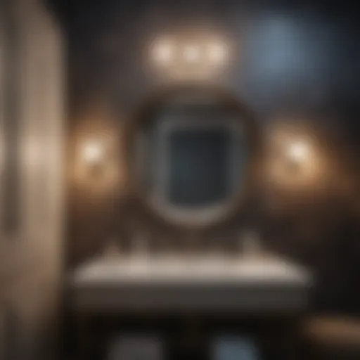 Elegant wallpaper design in a small bathroom