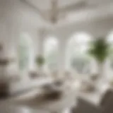 Elegant White Living Room Decor by Benjamin Moore