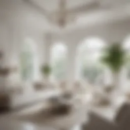 Elegant White Living Room Decor by Benjamin Moore