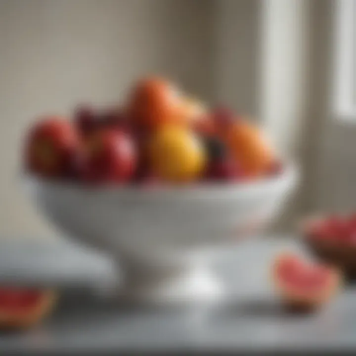 Elegant Williams Sonoma Fruit Bowl Set in Marble