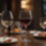 Elegant Wine Glass on Luxurious Dining Table