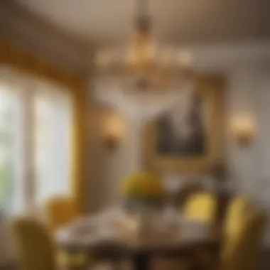 Elegant Yellow Dining Room Chandelier