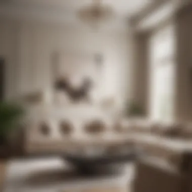 Sophisticated Fusion of Neutral Tones in Living Room Elegantly Designed Living Room with Neutral Tones