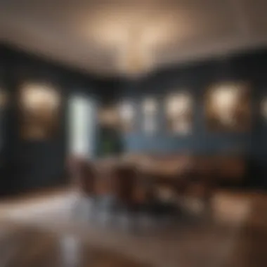 Artistic Wall Gallery Enhancing Dining Room Ambiance