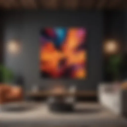 Modern Abstract Artwork in Living Room