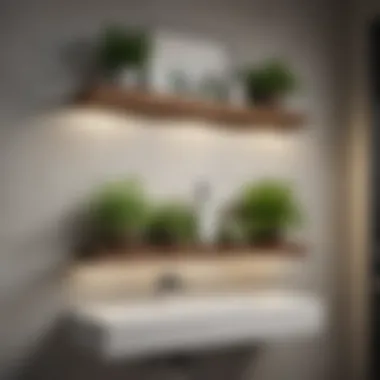 Chic Floating Shelves with Greenery