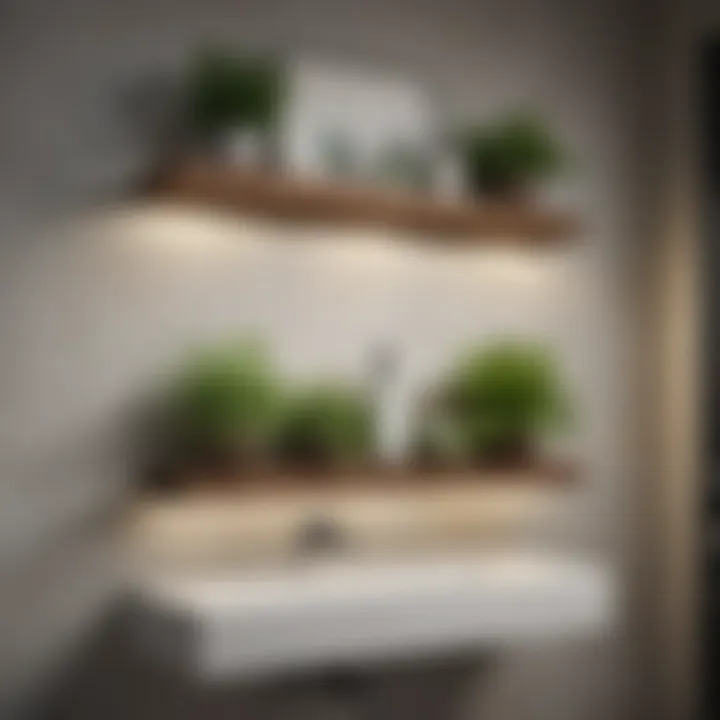 Chic Floating Shelves with Greenery