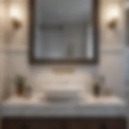 Elegant Vanity with Marble Countertop