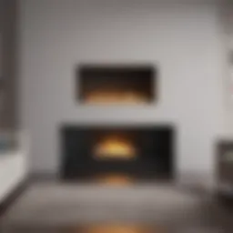 Elegant fireplace with contemporary design