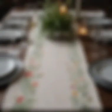 Stylish Table Runner with Botanical Touch