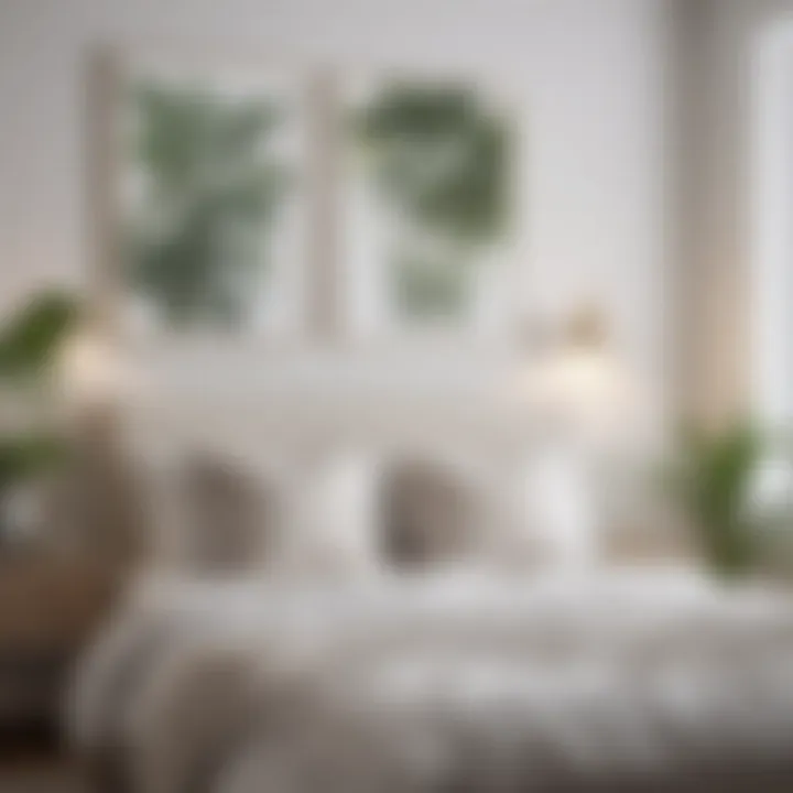 White Bedroom with Botanical Prints