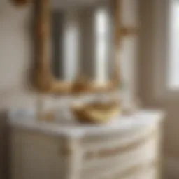 Elegant Cream Vanity with Golden Accents