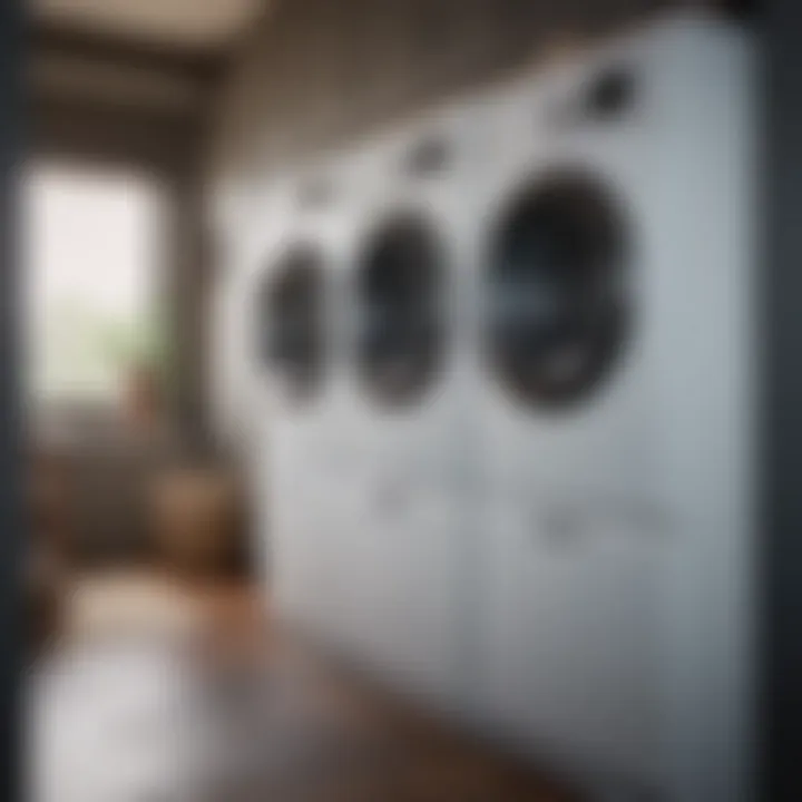 Sculptural art piece enhancing laundry room decor