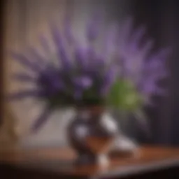 Elegant Lavender Bouquet in Vintage Vase