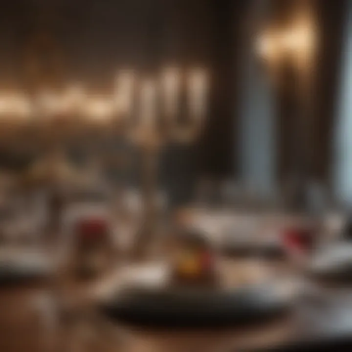 Sophisticated table arrangement for a formal dinner
