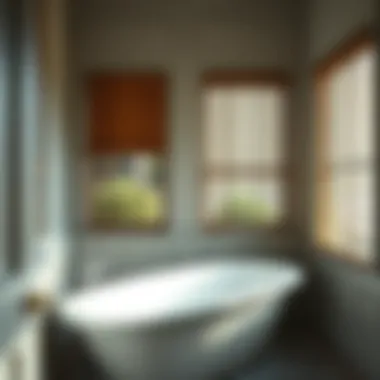 Classic Wooden Blinds for Sophistication Classic wooden blinds adding warmth to a sophisticated bath environment