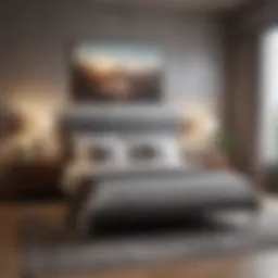 Elegant Bedroom with Contemporary Art