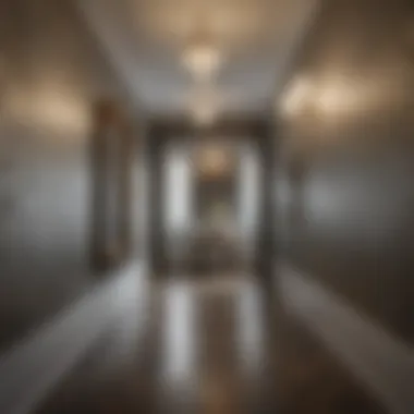 Glamorous Shine Luxurious metallic wallpaper in hallway