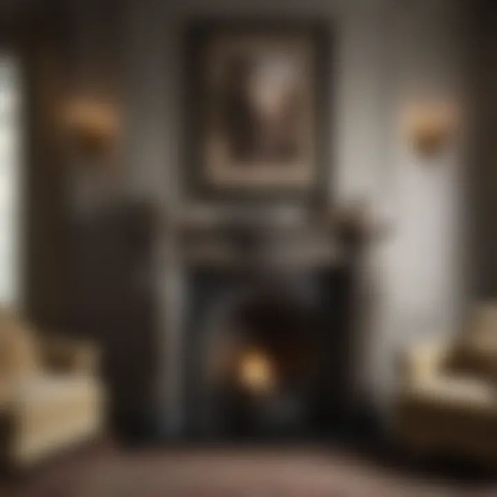 Luxurious Velvet Upholstered Fireplace Surround