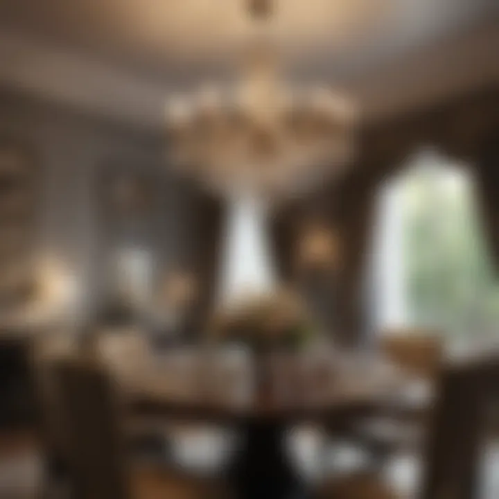 Glamorous Chandelier Lighting in Elegant Dining Room