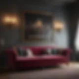 Opulent Velvet Sofa in Luxurious Living Room