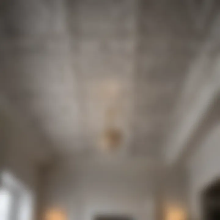 Luxurious Ceiling Statement with Textured Paint Finish