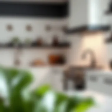 Elegant white subway tiles with black grout in a modern kitchen