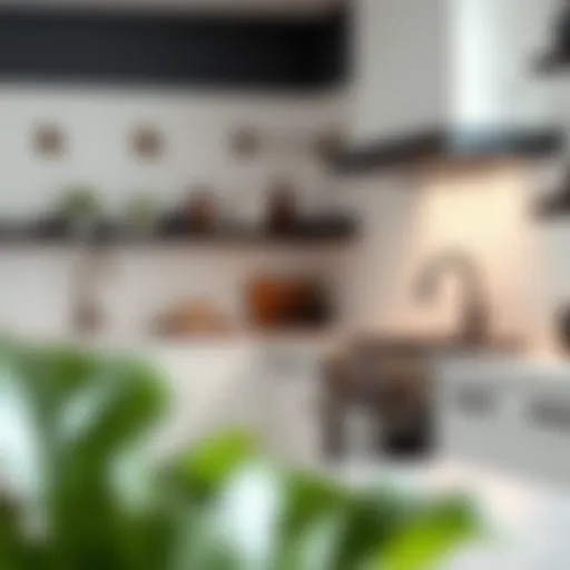 Elegant white subway tiles with black grout in a modern kitchen