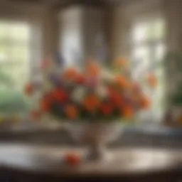 Exquisite Floral Centerpiece on Kitchen Table
