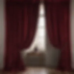 Luxurious Velvet Drapes in Opulent Burgundy Hue
