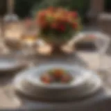 Exquisite Plate Set on Elegant Outdoor Table