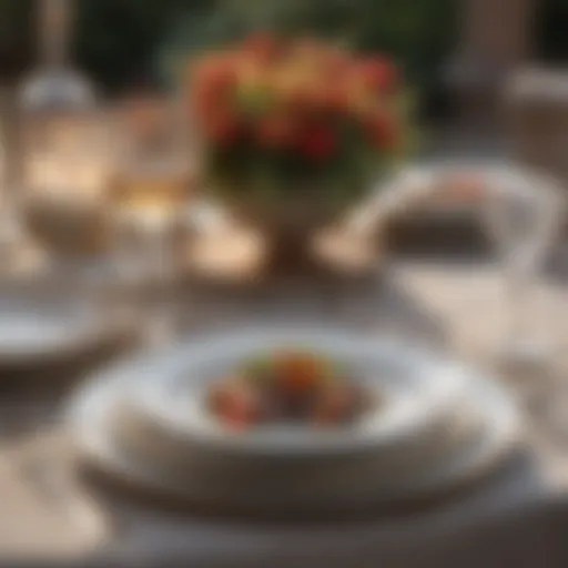 Exquisite Plate Set on Elegant Outdoor Table