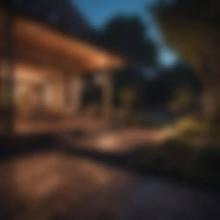Night lighting enhancing outdoor ambiance