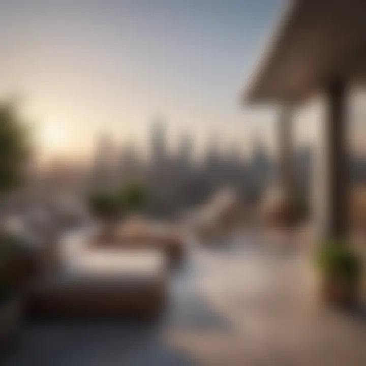 Elegant Outdoor Terrace Overlooking Cityscape