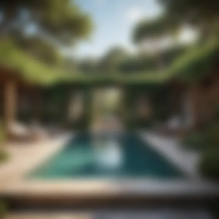 Luxurious Poolside Retreat with Lush Greenery