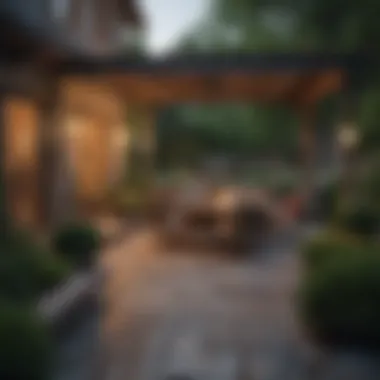 Timeless Classic Patio with Landscaping Timeless classic patio adorned with beautiful landscaping and cozy seating