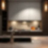 Geometric Elegance in Kitchen Design Sleek modern kitchen backsplash showcasing geometric tiles