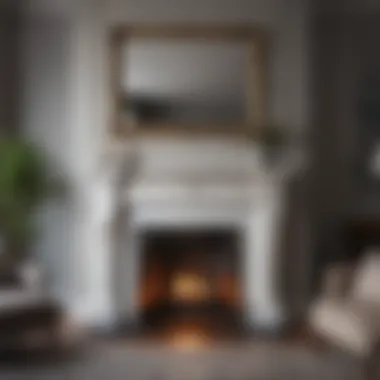Mirrors Adding Depth and Light Above the Fireplace A chic mirror enhancing the fireplace area