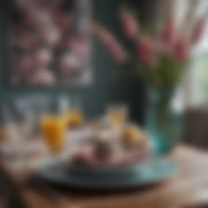 Sophisticated color palette for spring dining decor