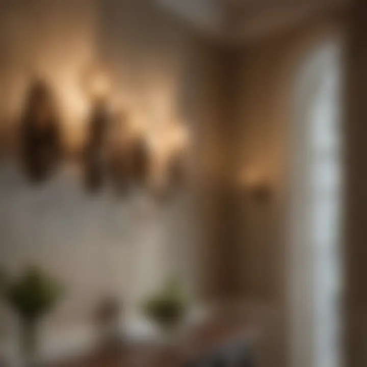 Artistic Wall Sconces Adding Glamour to Foyer